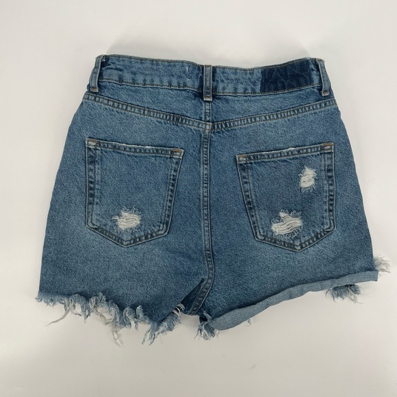 Zara Distressed Cut Off Button Fly Jean Shorts Size 4 Women’s - Picture 3 of 5